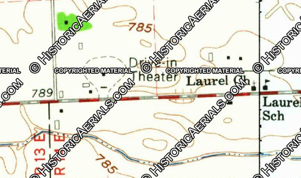 Starlite Drive-In - Old Topo Map (newer photo)